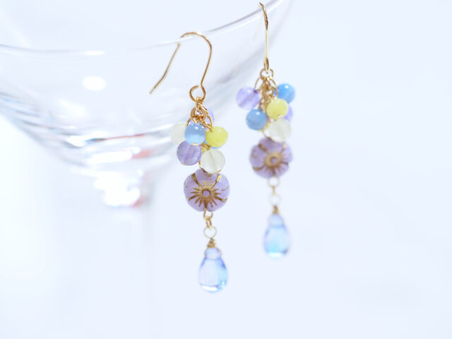 天然石　イヤリング Árstíðabundin skemmtun earring：天然石ピアス・イヤリング