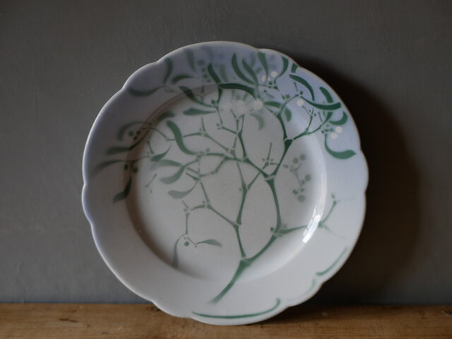 No.6 ディナープレート 宿り木 ヤドリギ フランスアンティーク
