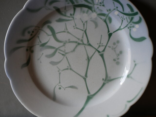 No.6 ディナープレート 宿り木 ヤドリギ フランスアンティーク