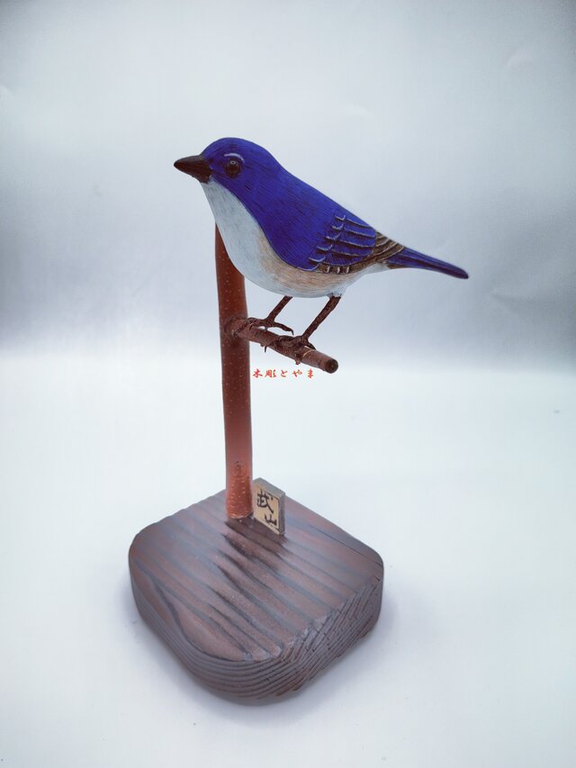 ルリビタキ【木彫バードカービング】