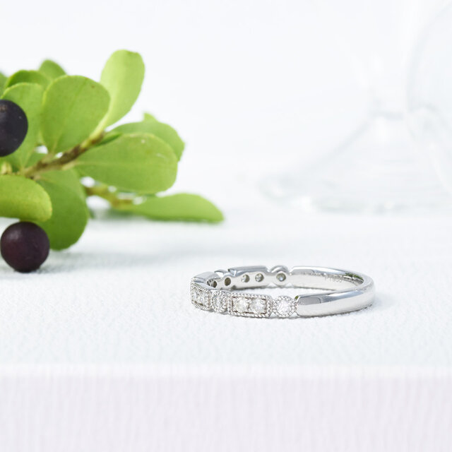 プラチナ950 ダイヤモンド ハーフエタニティ リング CH016CIBS | iichi