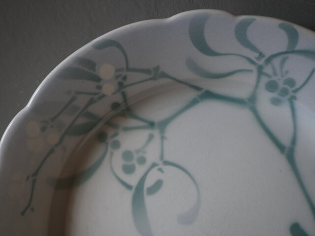 No.1 ディナープレート 宿り木 ヤドリギ フランスアンティーク