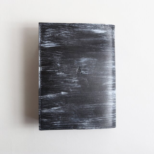 藍×墨×チタン染のソフトカバー単行本ブックカバー