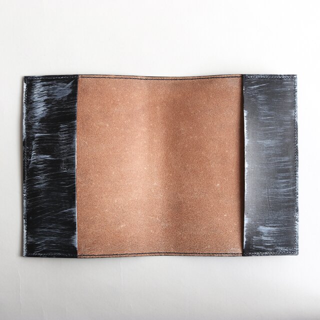 藍×墨×チタン染のソフトカバー単行本ブックカバー | iichi 日々の