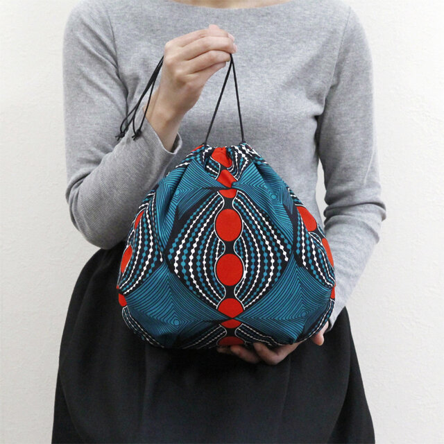 かごバッグ用 インナーバッグ（内袋）巾着袋 バスケット サイザルバッグ