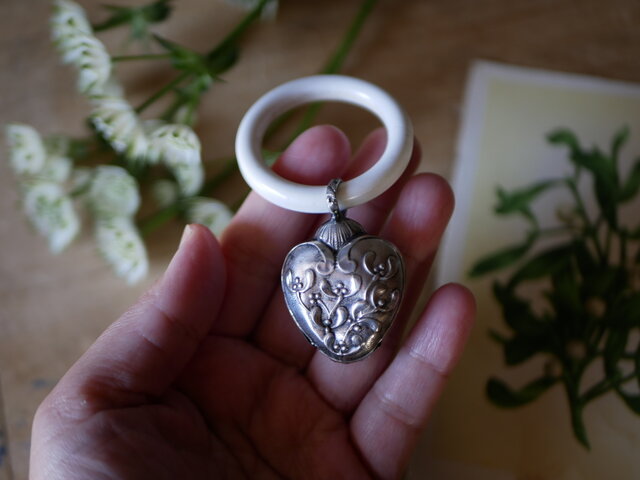 フランスアンティーク 純銀 ヤドリギのべべ用カップ