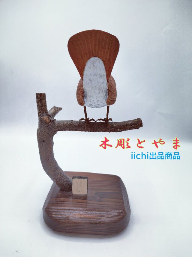 コマドリ【木彫バードカービング】 | iichi 日々の暮らしを心地よく
