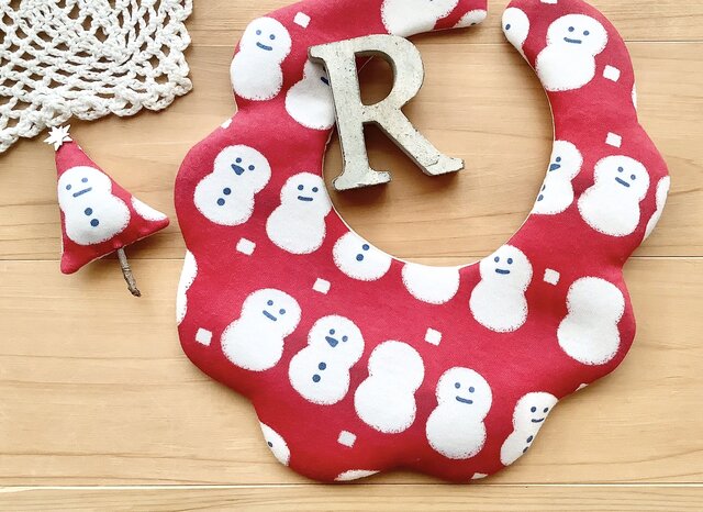 雪だるま❄︎クリスマス❄︎オーガニック❄︎ふわふわニットスタイ