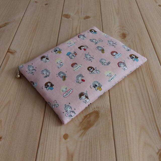 てぃんくる様♥️オーダーページ　持ち手付きポーチ♥️フラットポーチ てぃんくる様♥️オーダーページ② 猫耳女の子 持ち手付き