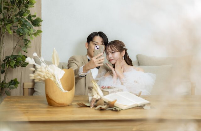 実例写真！人気上昇！ウェディングドレス+トップス ツーピース