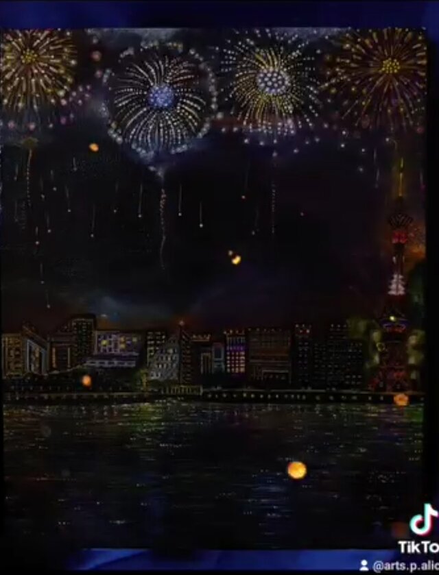 KIRAKIRA ART ALICE☆【心の花火が咲いた2024】アクリル画 | iichi