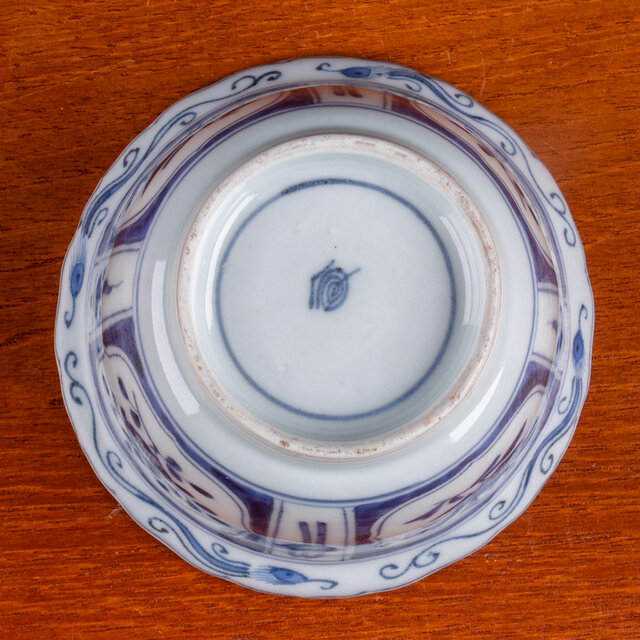 古伊万里 染付 芙蓉手花鳥文 向付 江戸後期 E1188C | iichi 日々