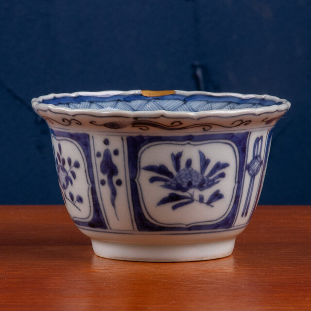 【美品】 向付 芙蓉手花鳥文 染付 古伊万里 江戸後期 日々 iichi | E1188C 染付