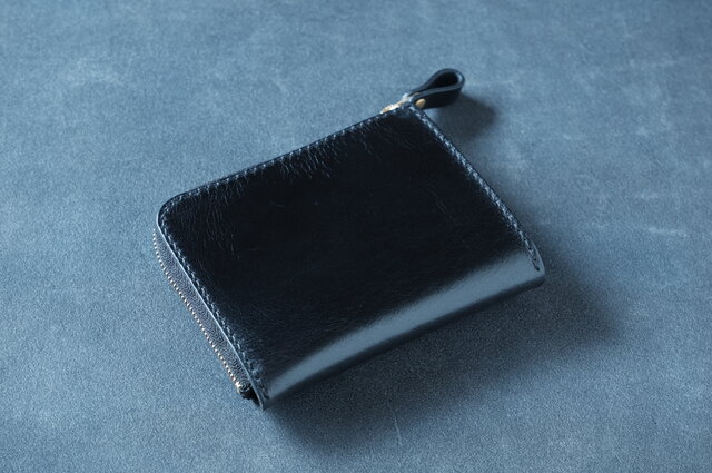 L字ファスナーウォレット( 3段階マチ構造 ) ｜ イタリア産/革財布