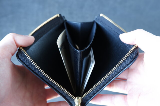 L字ファスナーウォレット( スリム構造 ) ｜ イタリア産/革財布