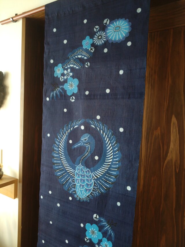 琉球藍 タペストリー 琉球びんがた 藍型 | iichi 日々の暮らしを