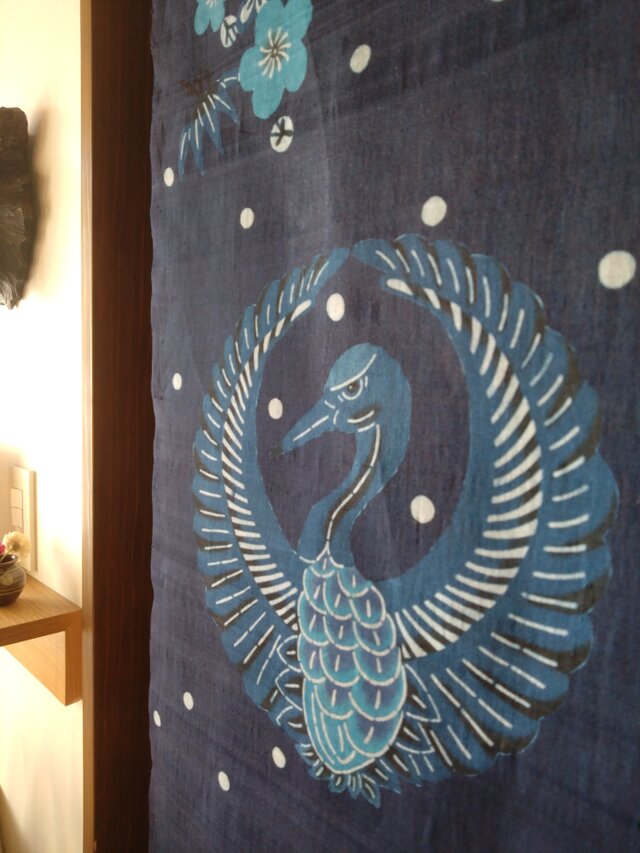 琉球藍 タペストリー 琉球びんがた 藍型 | iichi 日々の暮らしを