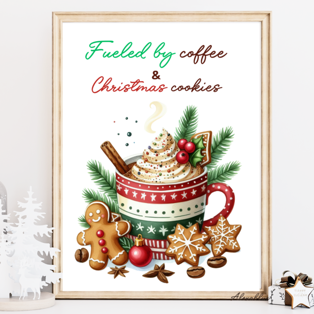 クリスマスCoffeeポスター A4サイズ クリスマス インテリアポスター