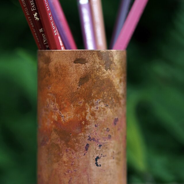 竹90°-take- 【銅の鉛筆立て、ペンスタンド】 | iichi 日々の暮らしを