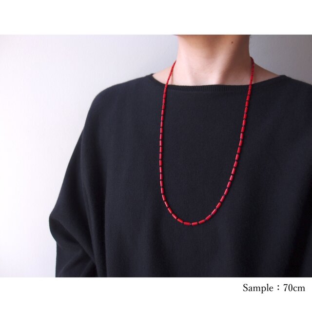 期間限定【予約品】Red Coral ／レッドコーラル ロングネックレス