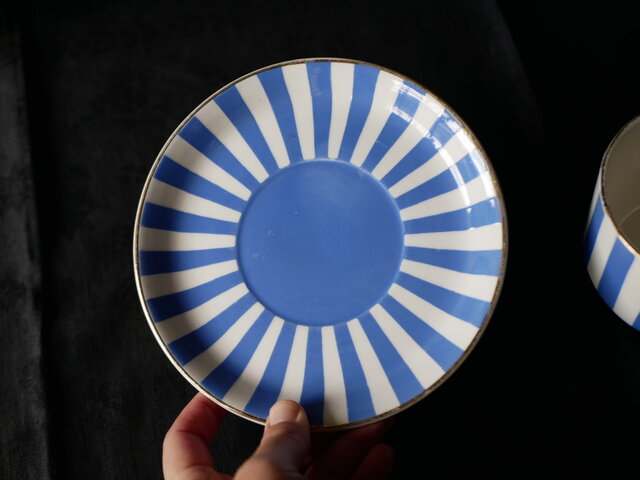 B サルグミンヌ ブルーストライプ チョコレートカップ C＆S フランス