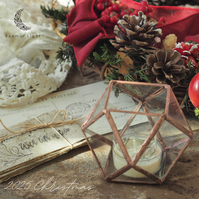 コッパーカラーのガラスキャンドルホルダー️