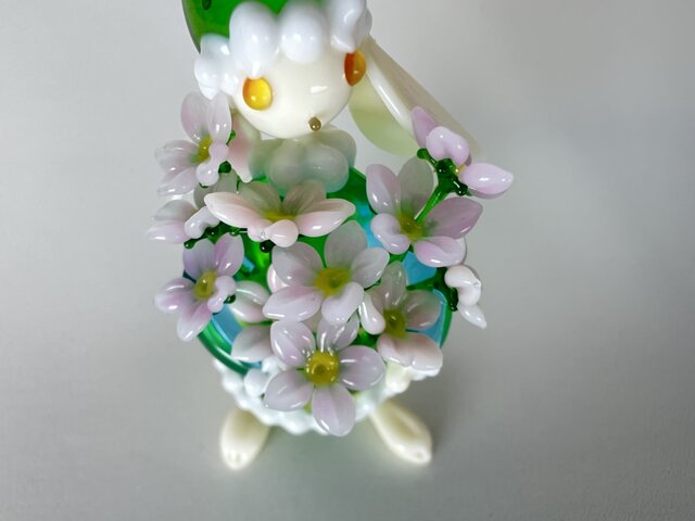 ガラスのうさぎ（緑ブーケ） | iichi 日々の暮らしを心地よくする