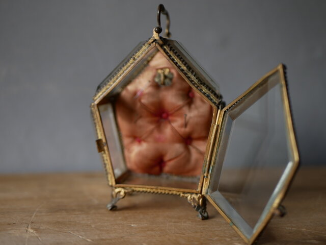 五角形 オルモルガラスのジュエリーボックス ナポレオン3世 フランス