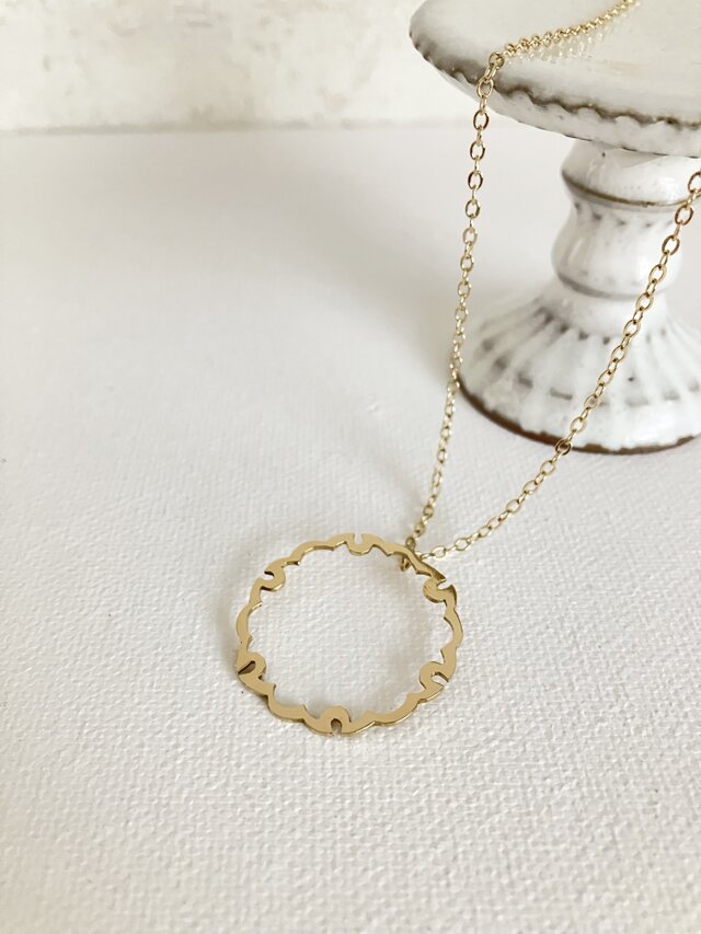 【受注生産】雪輪ネックレス | 真鍮