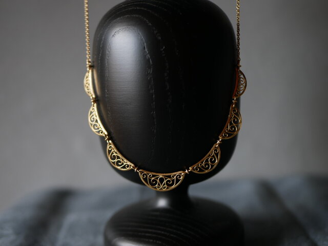 FN-12】フィリグリーネックレス K18 フランスアンティーク