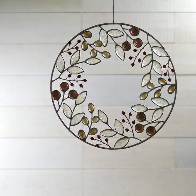 ガラスのリース［冬彩］ＬL