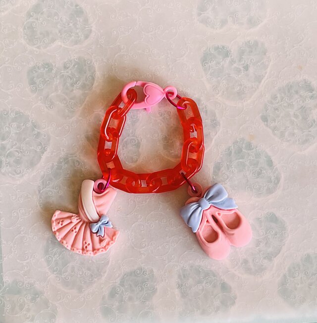 バレエ・バレリーナバッグチャーム桃