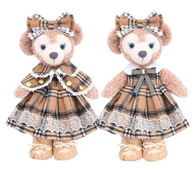 シェリーメイ 着せ替え服 冬 シェリーメイ 服 着せ替え コスチューム ケープ付キャメルチェック