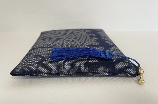 【dede756様確認用】大島紬　ボックスポーチ（ハンドメイド）和風 dede756様確認用】大島紬 ボックスポーチ（ハンドメイド）和風