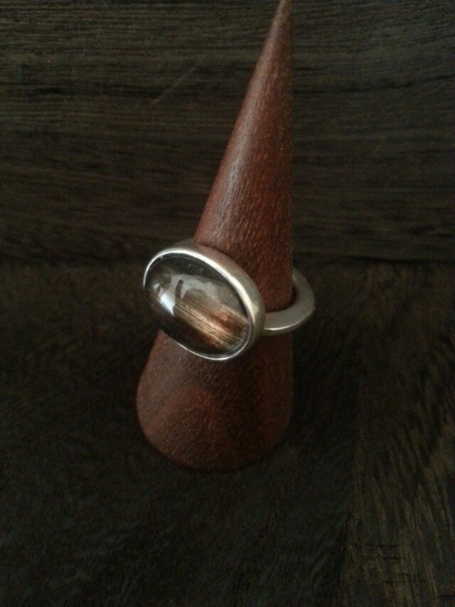 スキャポライト（ブラックベリークオーツ）のリング