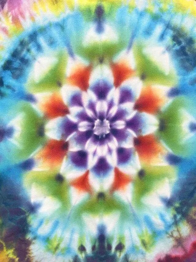 タイダイ染め ジップアップ フーディ パーカー カラフル ムラ染め XL