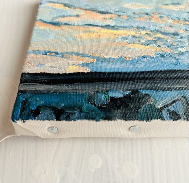 16×23㎝「優しい夕空」サムホール・油彩・原画 16×23㎝「優しい夕空」サムホール・油彩・原画 | iichi 日々の