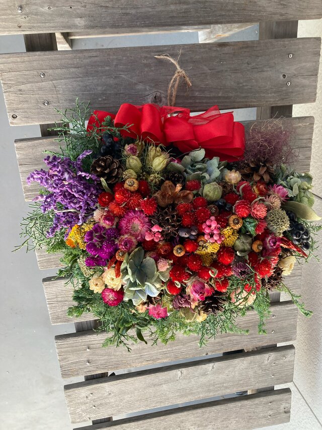 再出品　受注　クリスマス.お正月リース