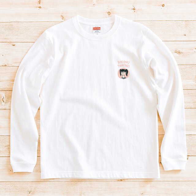 長袖Tシャツ『ドキドキツインテール』男女兼用 ロンT ワンポイント
