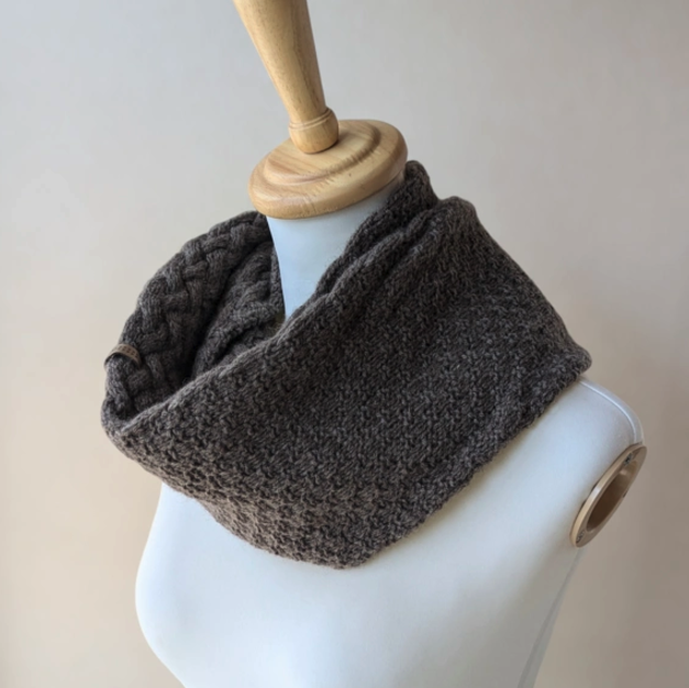 カシミヤ級の肌触り♡100%ヤクのリバーシブルスヌード【無染色
