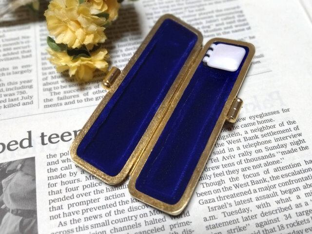 本ワニ革印鑑ケース ドラゴンスケール(龍の鱗) 太さ12㎜×長さ60㎜用