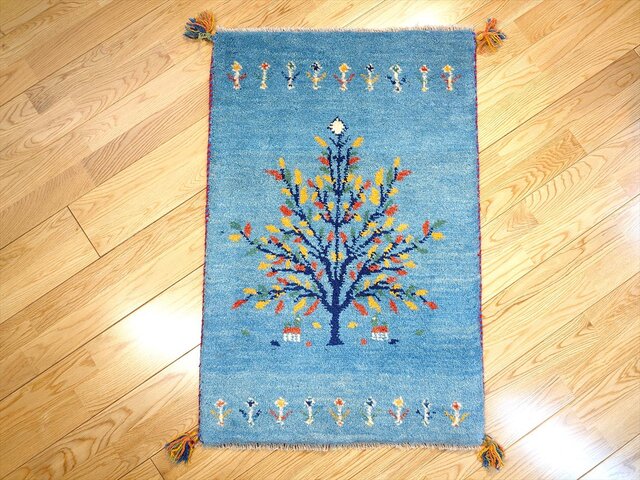 ペルシァギャッぺ 楽天市場】ペルシャ ギャッベ 【本場イラン産】 85x57cm 厚み 2.65cm