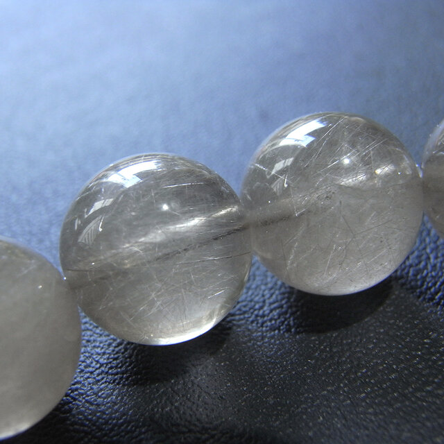 シルバールチルクォーツブレスレット7.4 beads577]シルバールチルクォーツ12mm ブレスレット 16粒 | iichi 日々