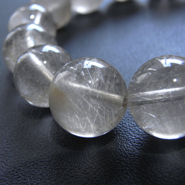 beads577]シルバールチルクォーツ12mm ブレスレット 16粒