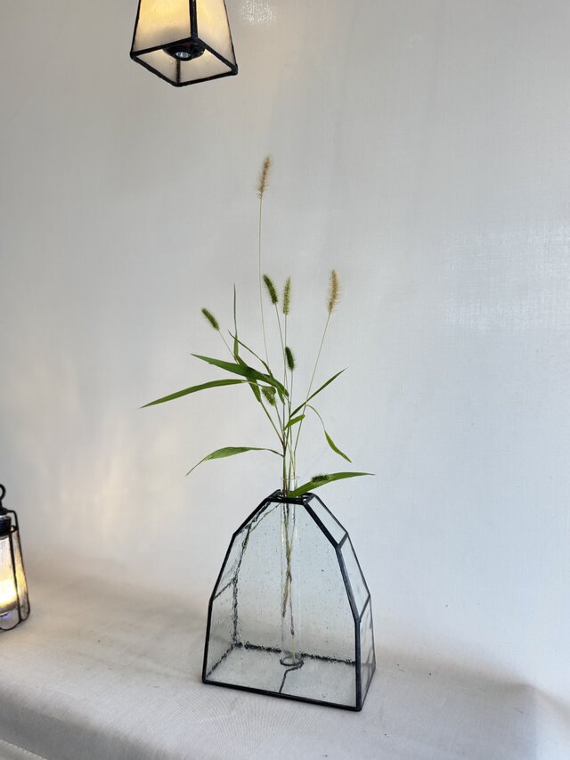 mountain ステンドグラス 一輪挿し 花瓶 花器 ※草木は付属していません
