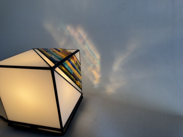 karaeul cube ハンドメイド ステンドグラス ランプ 灯具付 店舗