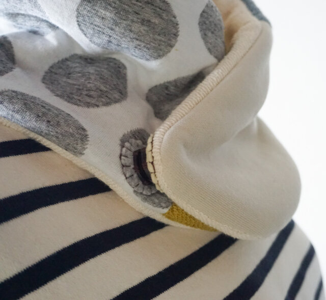 切り替えスヌード風ネックウォーマー（ドット柄） | iichi 日々の  