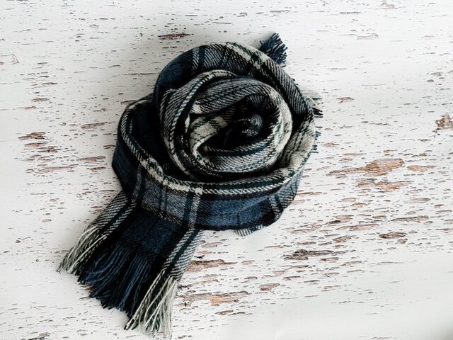 ストール タータンチェック(青 グレー 緑 黒) | iichi 日々の暮らしを