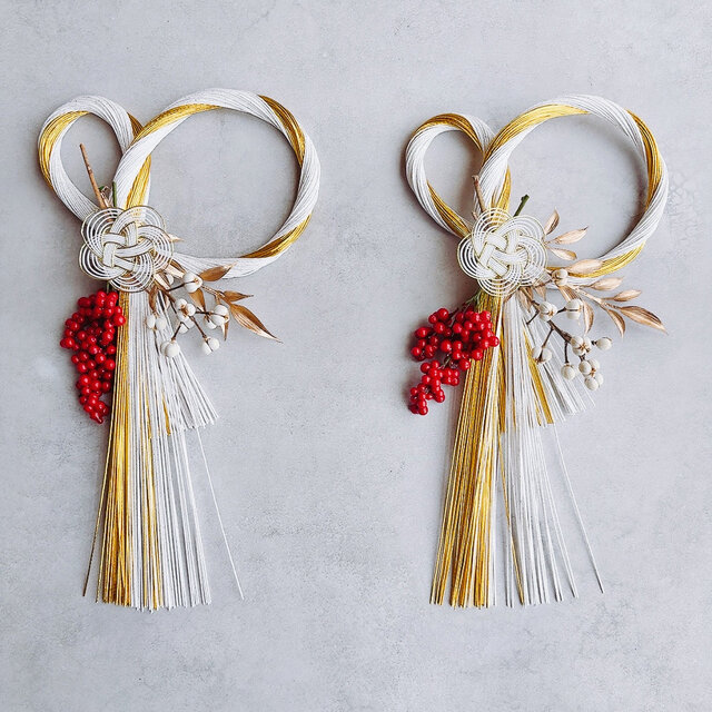 2026】お正月飾り 水引きの玄関飾り 縁起物 シンプル | iichi 日々の