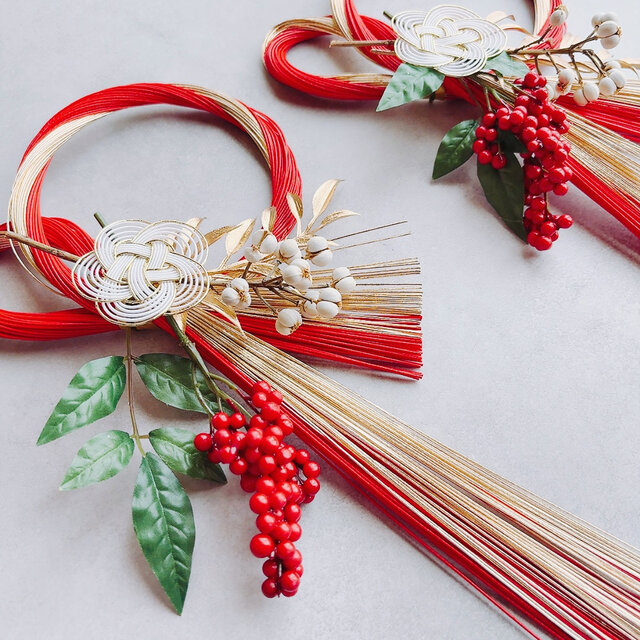 2026】お正月飾り 水引きの玄関飾り 縁起物 シンプル | iichi